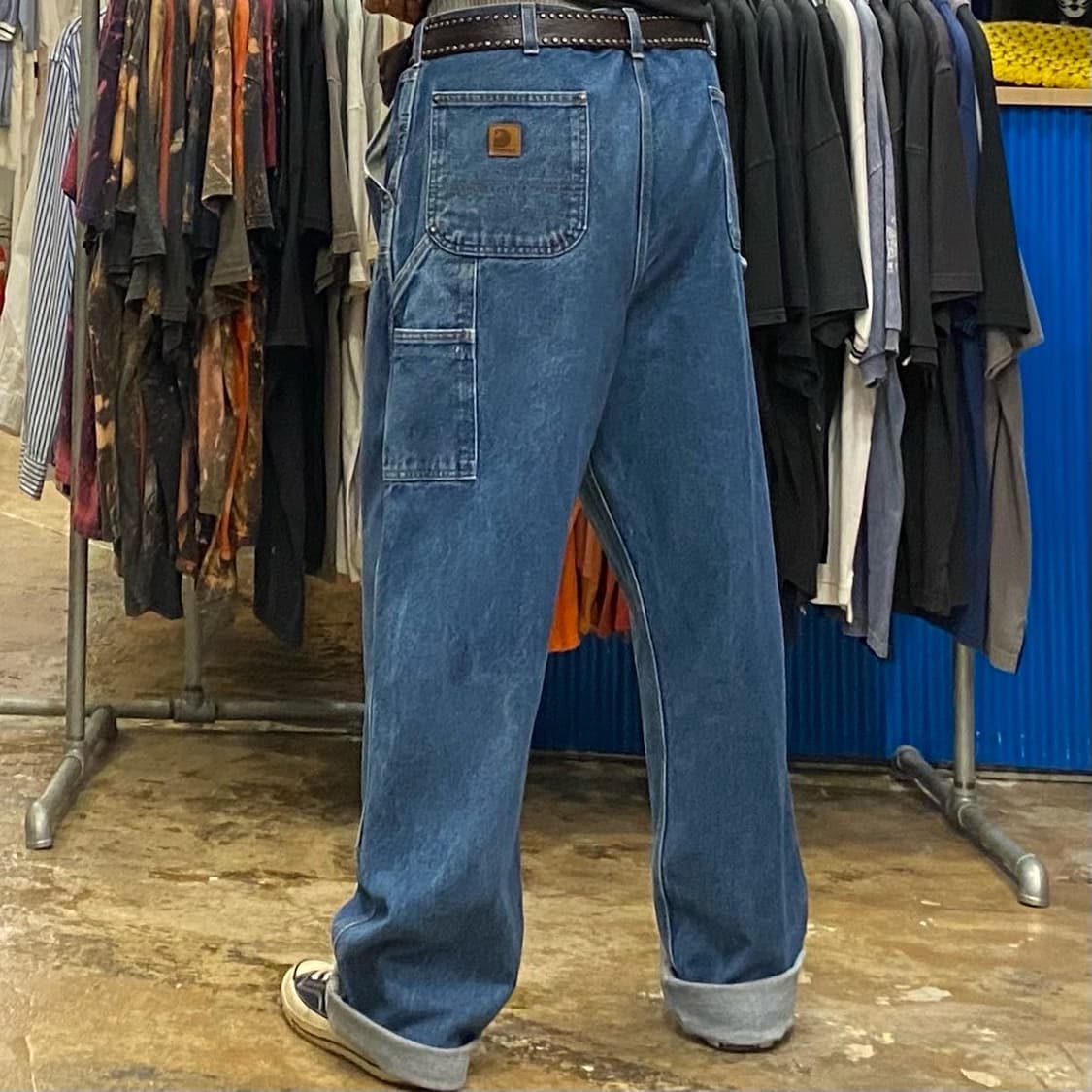 레어 00s USA 칼하트 워크 더블니 데님팬츠 상품이미지6