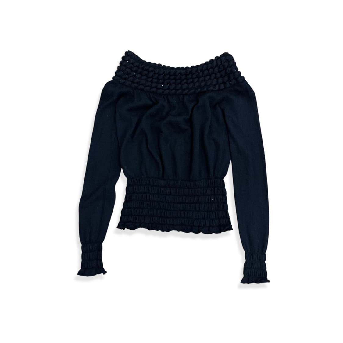 Glitter Detail Off Shoulder Knit Top 상품이미지2