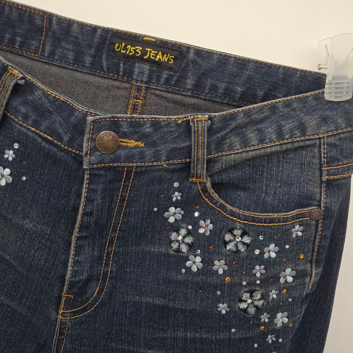 Y2K 꽃무늬 데님 부츠컷 상품이미지3