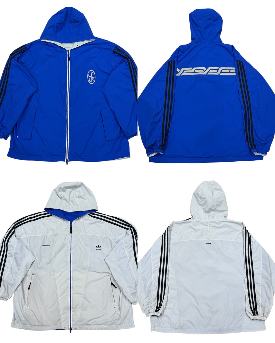 아디다스 X 예스아이씨 리버서블 양면 바람막이 자켓 블루 화이트 2XL 상품이미지1