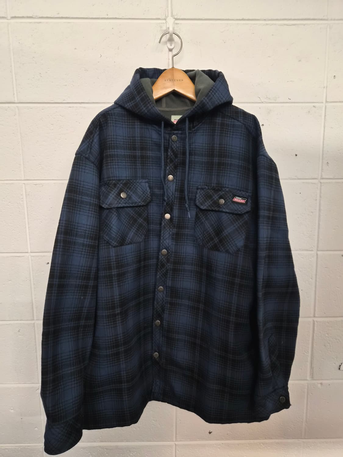 XL/110) 디키즈 플란넬 기모 후드 워크 셔츠 팝니다 상품이미지1