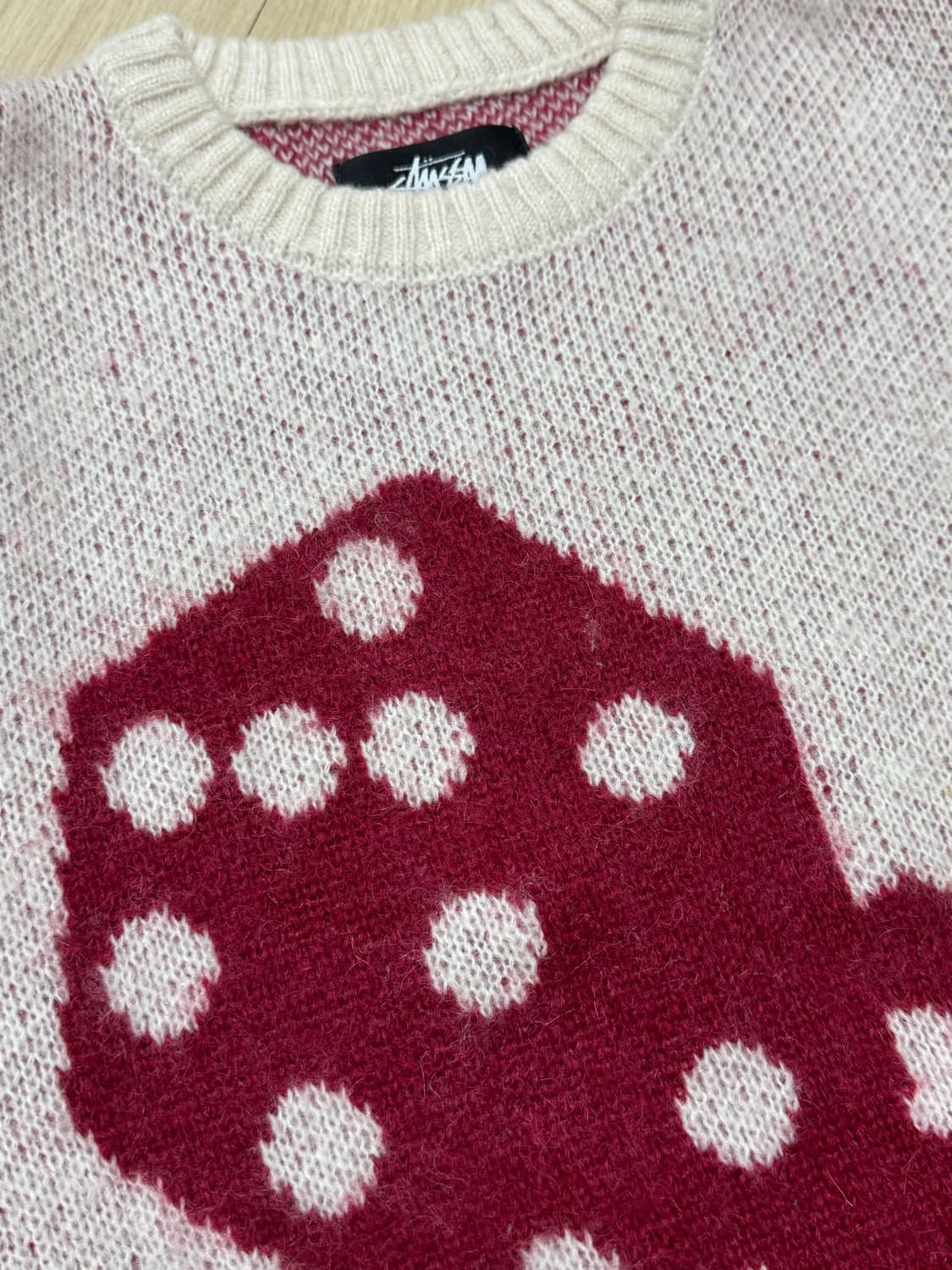 스투시 다이스 모헤어 스웨터 본 S 상품이미지4