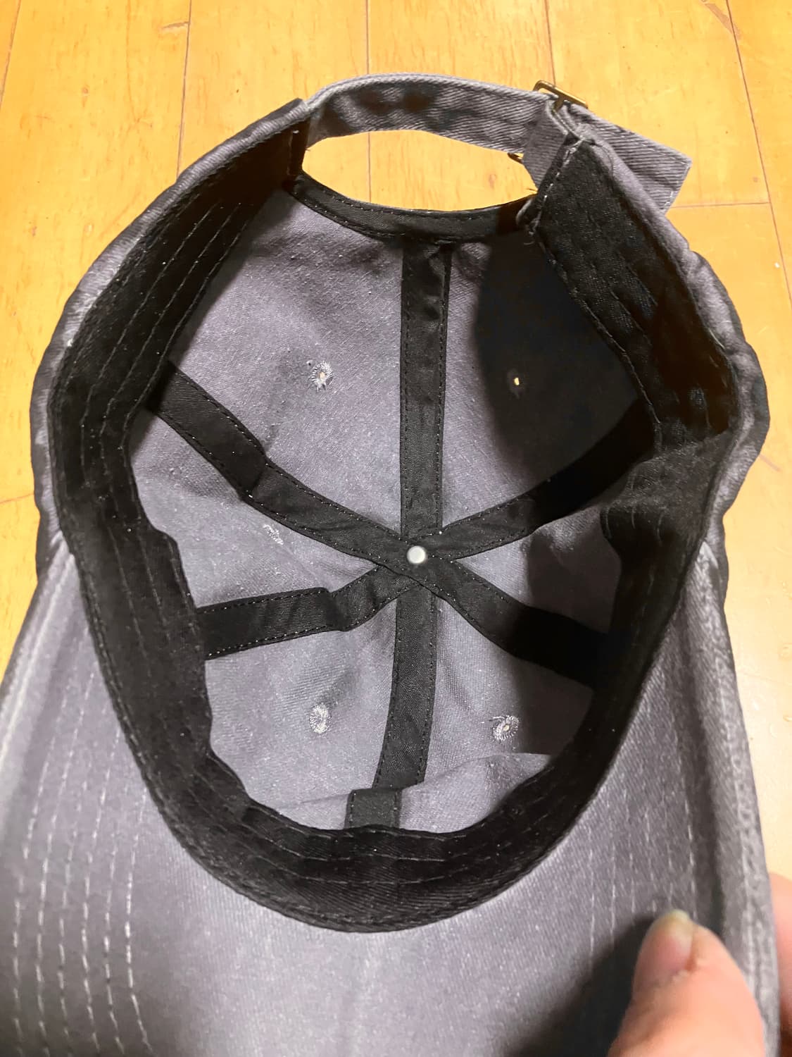 Japanese 90s 그런지 컷팅 워시드 페인티드 볼캡  그레이 상품이미지4