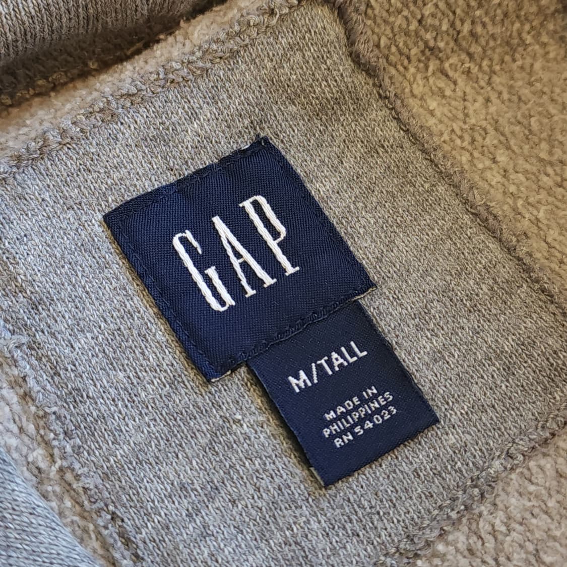 90s 올드갭 리버스위브 후드 스웻셔츠 그레이 레터링 m 상품이미지10