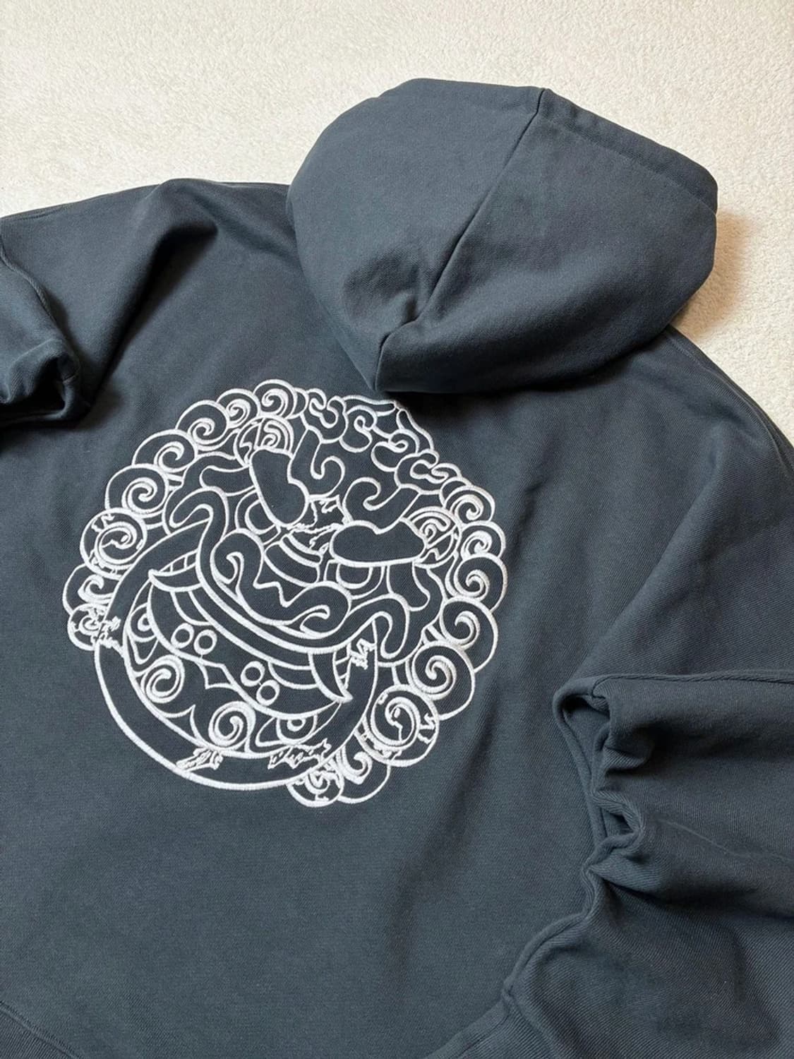 Solljus 헤비코튼 자수 오버핏 로고 후드티 PN6677 상품이미지2