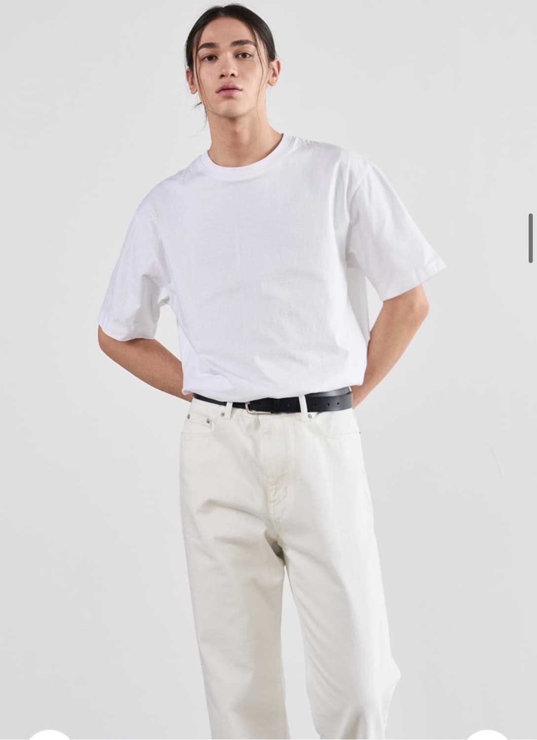 (새상품)(L) 아워데이즈 스트레이트 크롭 데님 팬츠 [CREAM] 상품이미지4