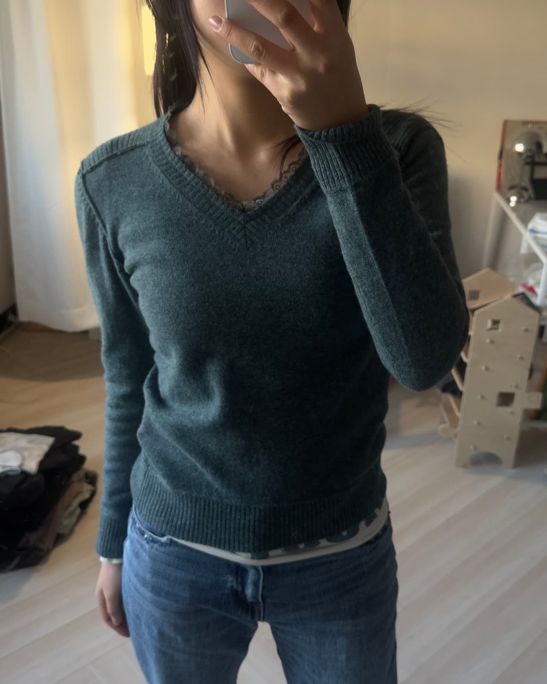 [WEAVER] race V neck knit  상품이미지7