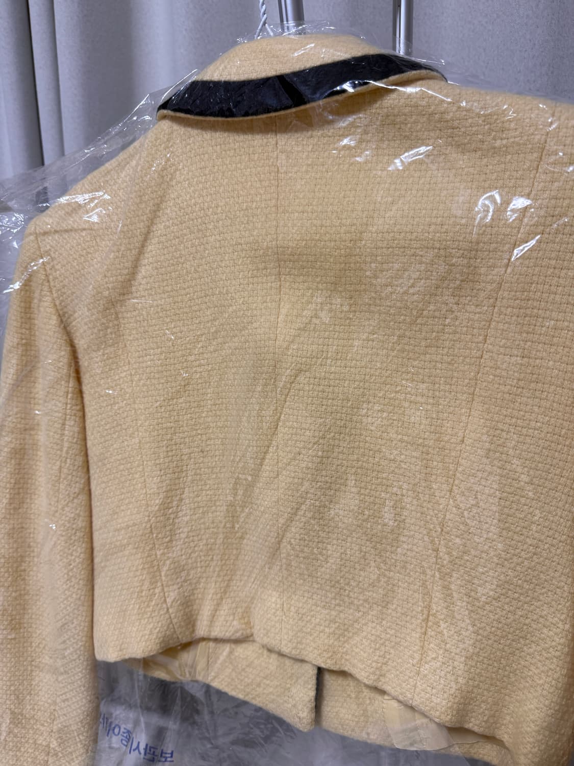 옐로 블랙라인 울 크롭 빈티지 자켓 상품이미지7