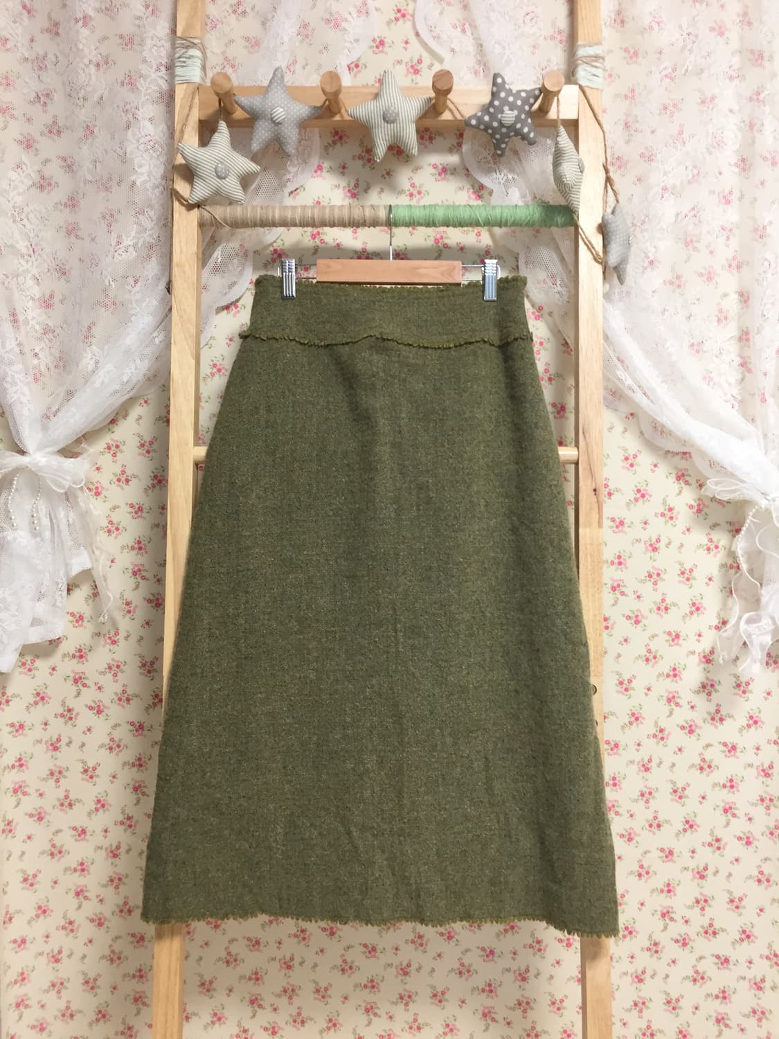빈티지 녹차 스커트 상품이미지3
