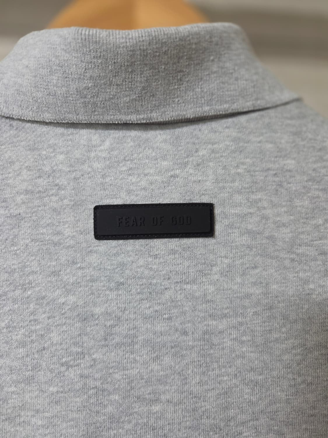 에센셜 롱 슬리브 폴로 라이트 헤더 그레이 24ss 상품이미지3