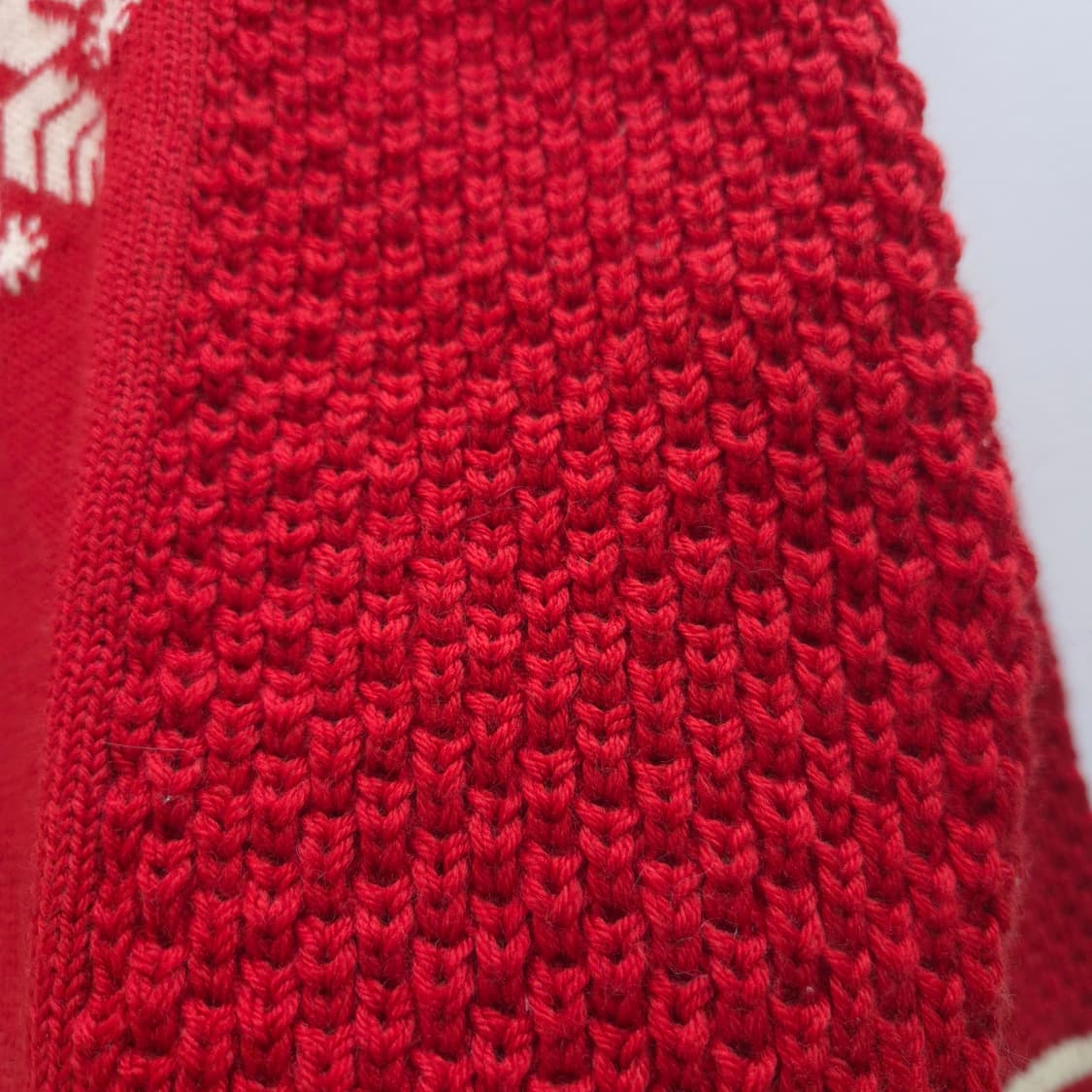 울혼방 눈꽃 레드 니트 일본제 상품이미지6