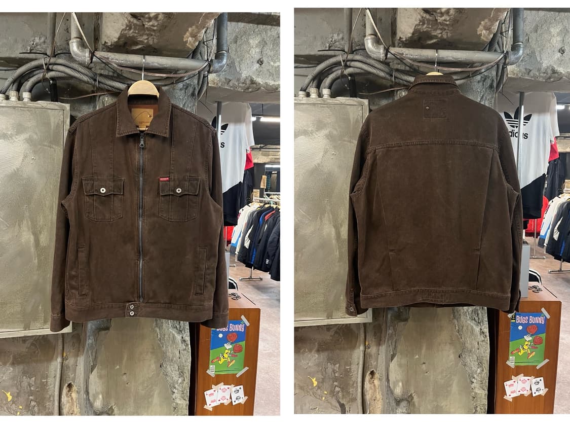 USA 게스 빈티지 자켓L 팬츠W34L32 셋업 브라운 #csz1989 상품이미지2