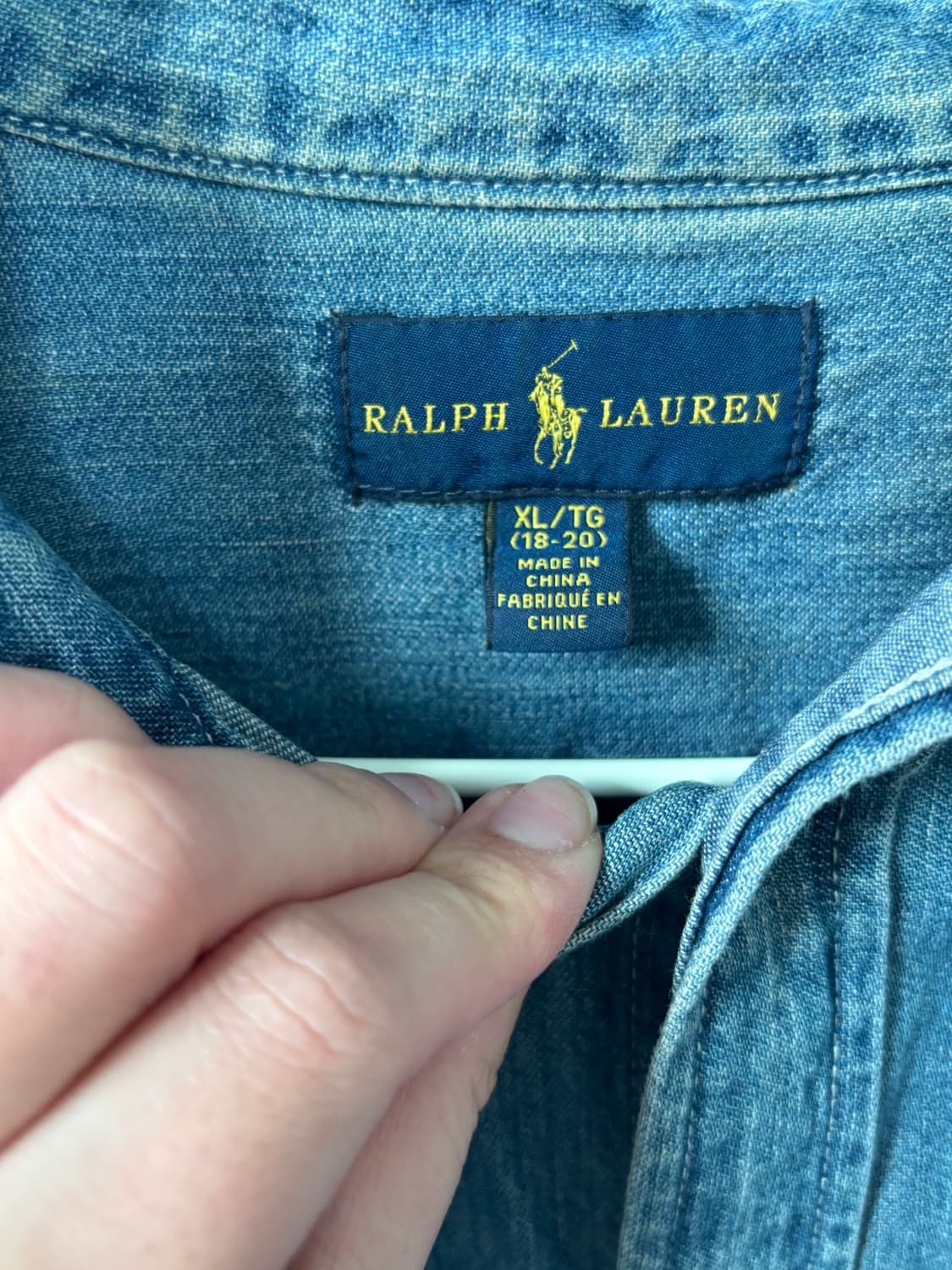 폴로 데님 셔츠 여성 xs 상품이미지4