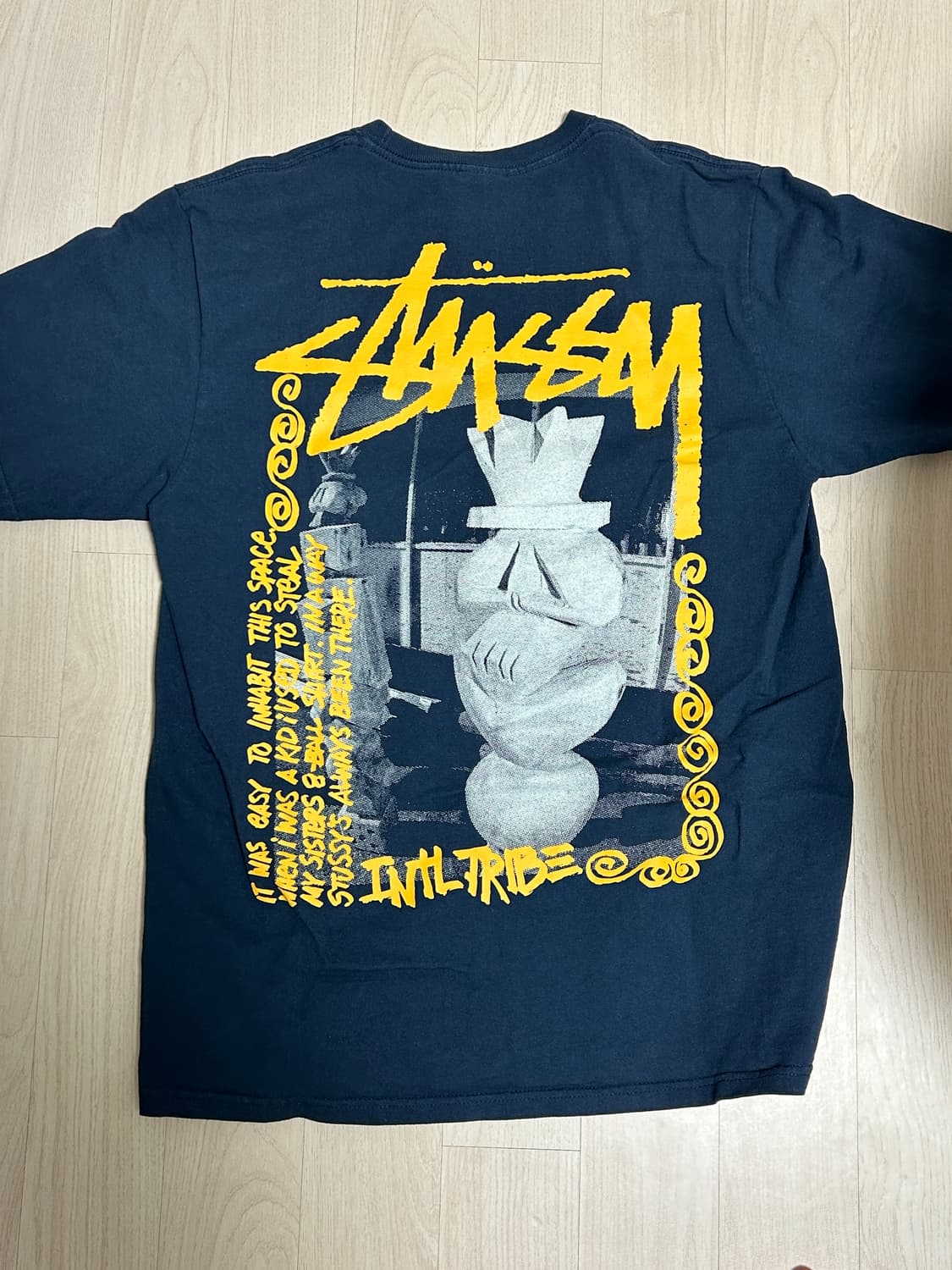 스투시 티셔츠 반팔 m 사이즈 네이비 상품이미지4