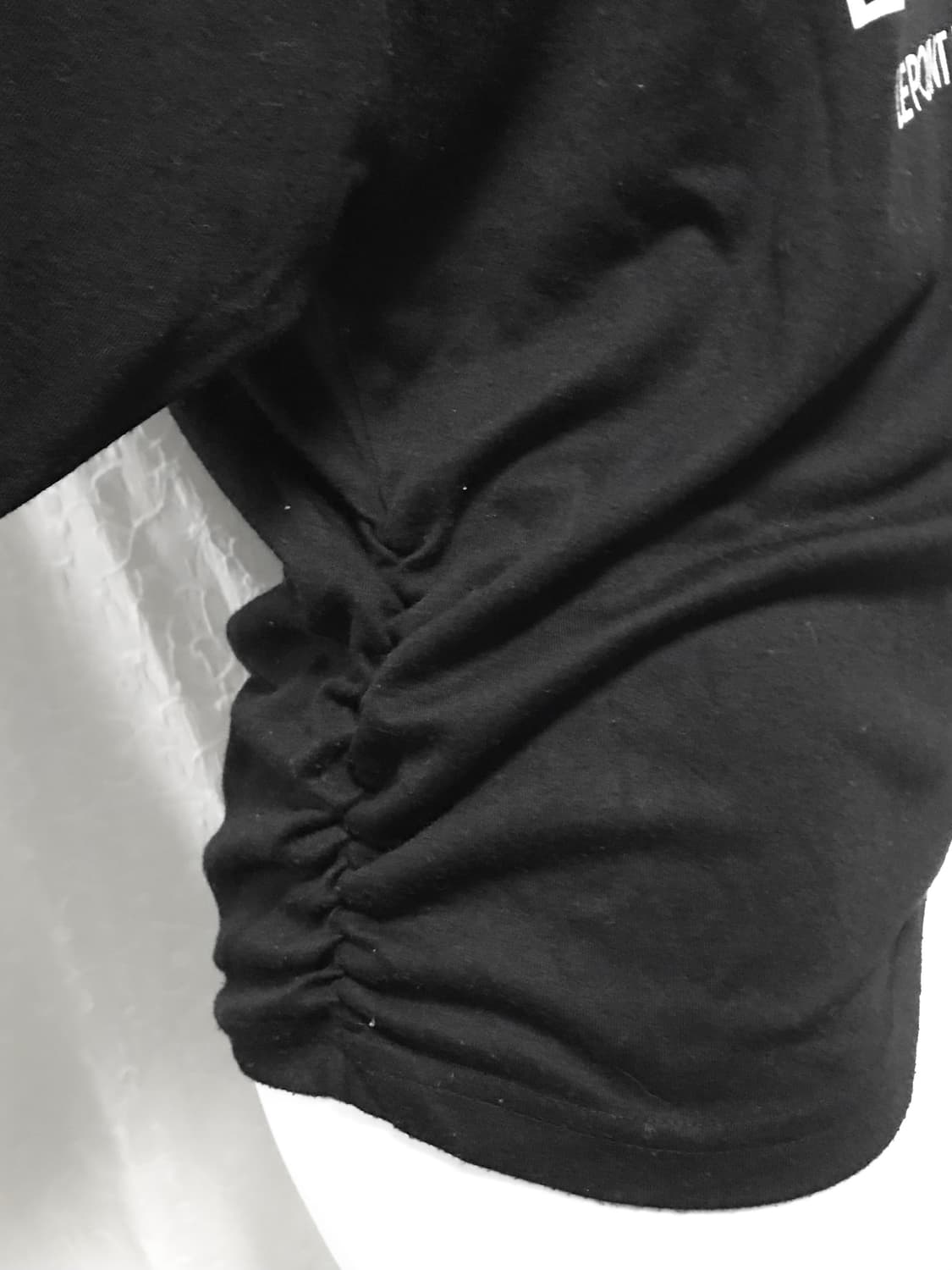 빈티지 갸루 펑크 지퍼 디테일 트임 오프숄더 롱슬리브 탑 상품이미지5