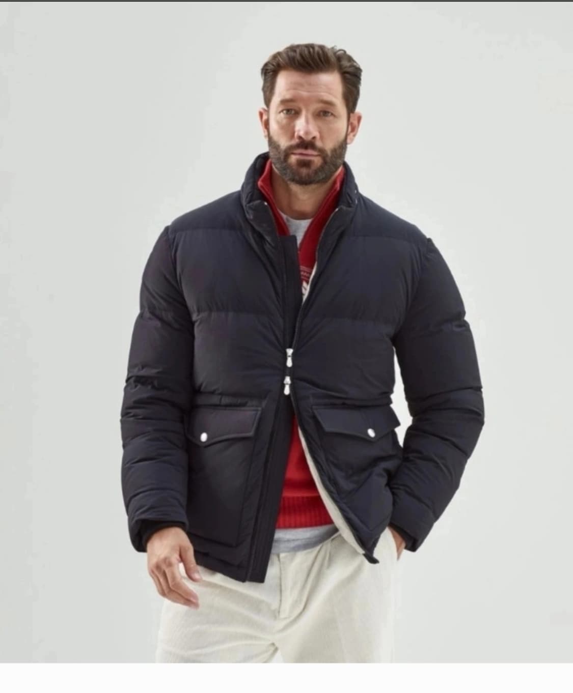 [택포함 완전 새제품] 브루넬로 쿠치넬리 구스다운 패딩 L(110) 상품이미지1