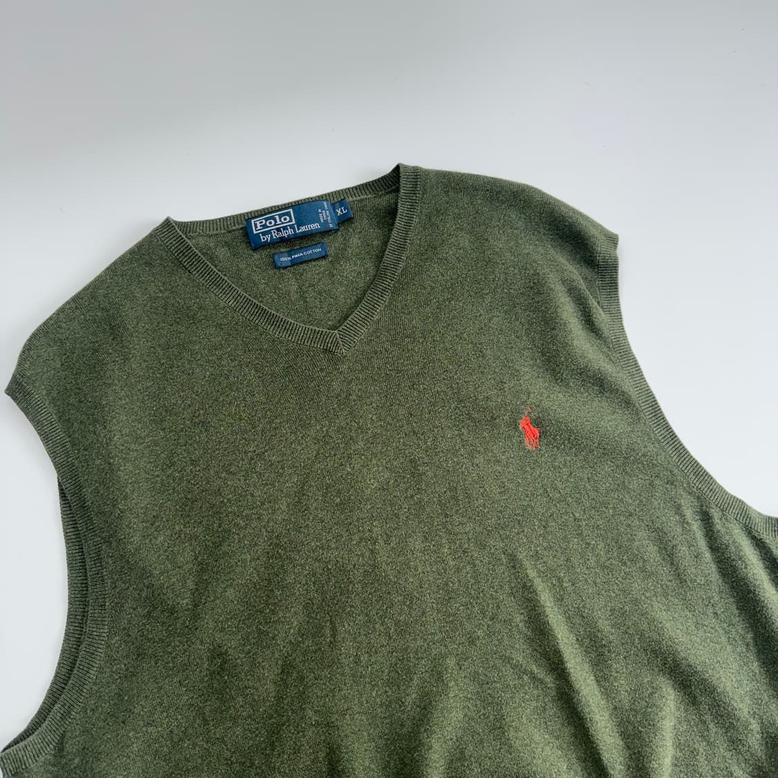 Polo 오렌지 포니 카키 니트 베스트 상품이미지4