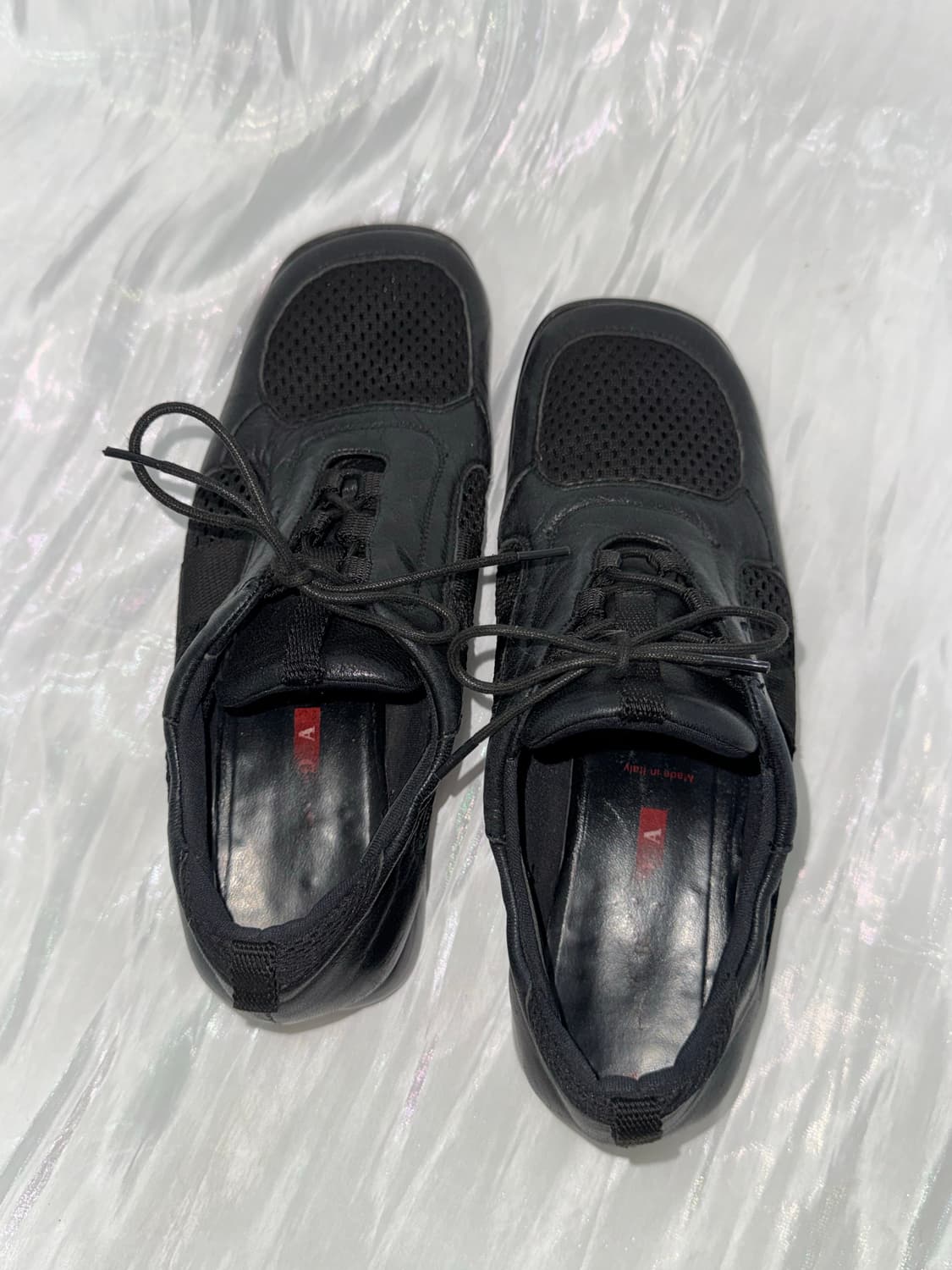 Prada sports mesh leather sneakers 상품이미지4