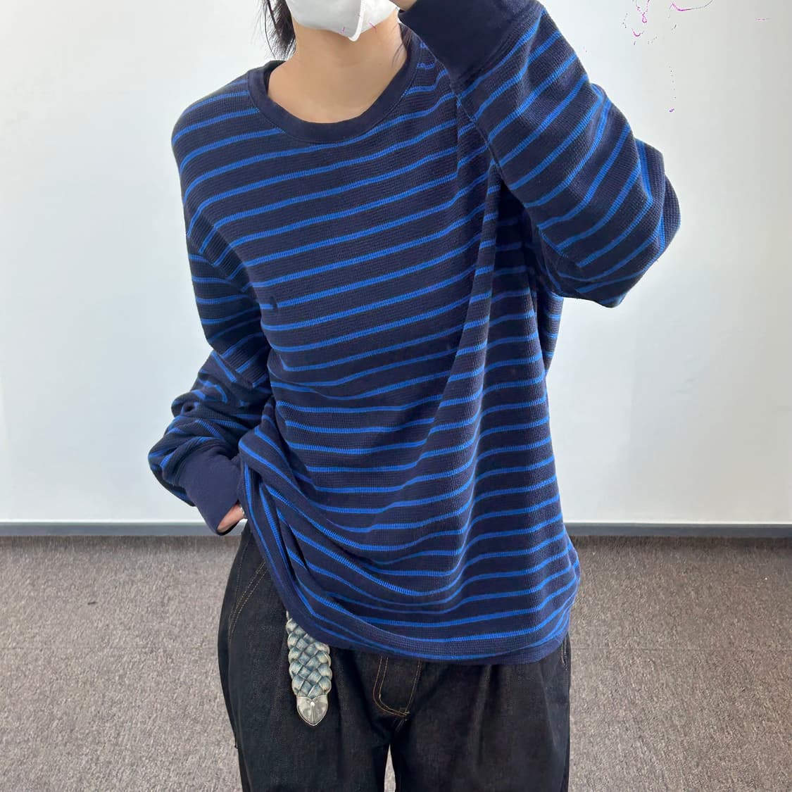 Polo 폴로 네이비 포니 블루 네이비 스트라이프 롱슬리브 상품이미지2