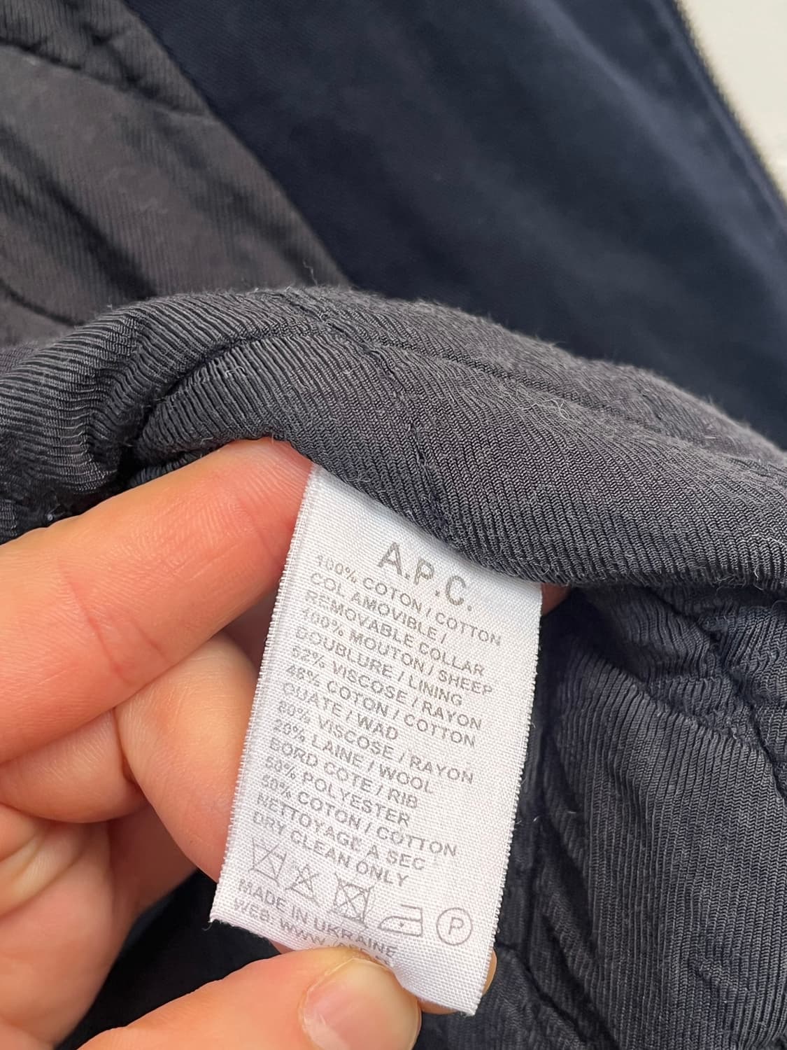 A.P.C. 아페쎄 네이비 퍼카라 보머 블루종 자켓 L 상품이미지7