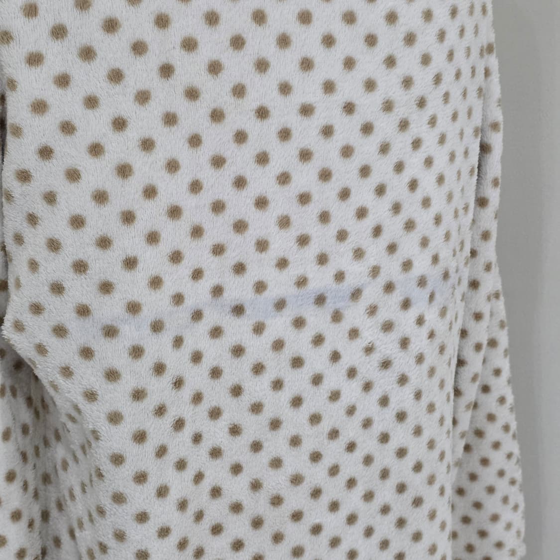 일본빈티지)도트땡땡이 라떼모리걸st 슬립파자마 수면후드티원피스 상품이미지5