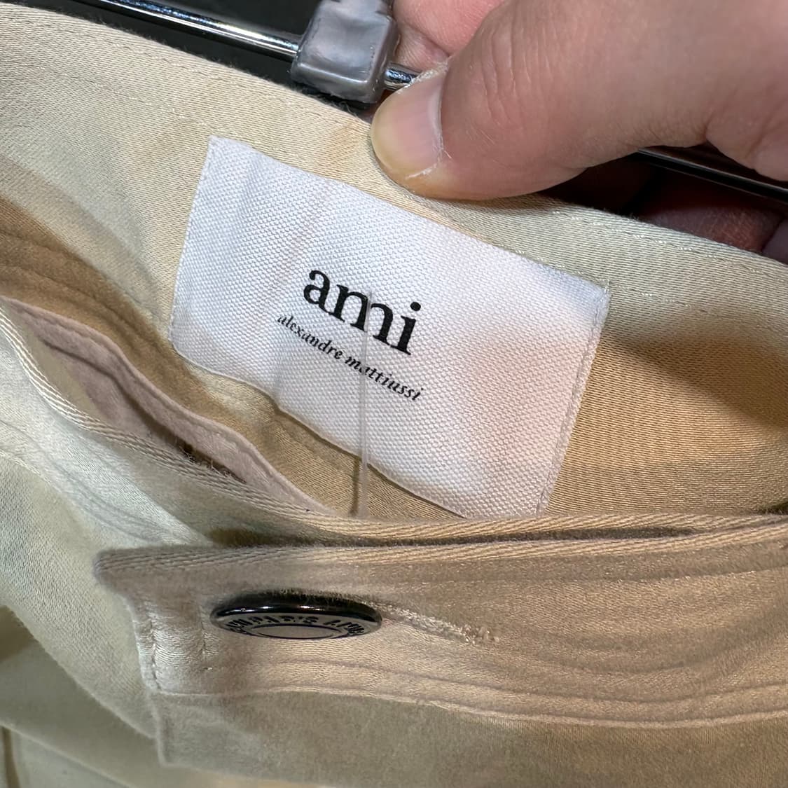 [L] AMI 아미 베이지 와이드 카고 팬츠 상품이미지5