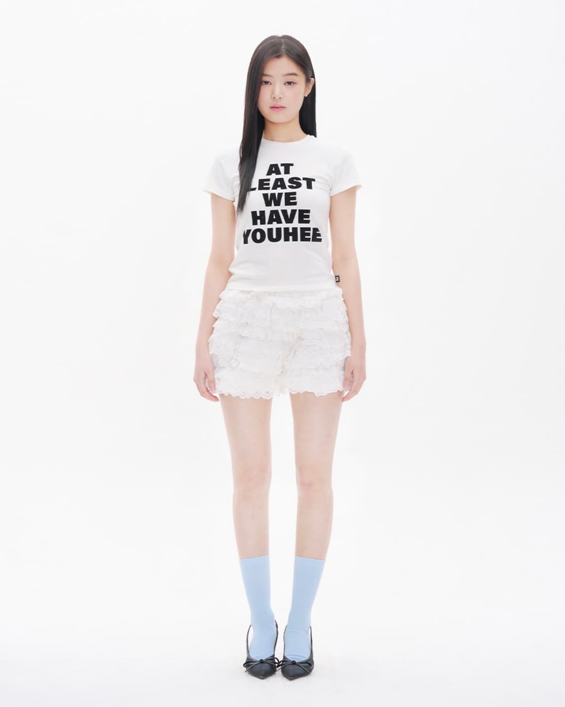 유희 레터링 티셔츠 WHITE 상품이미지3