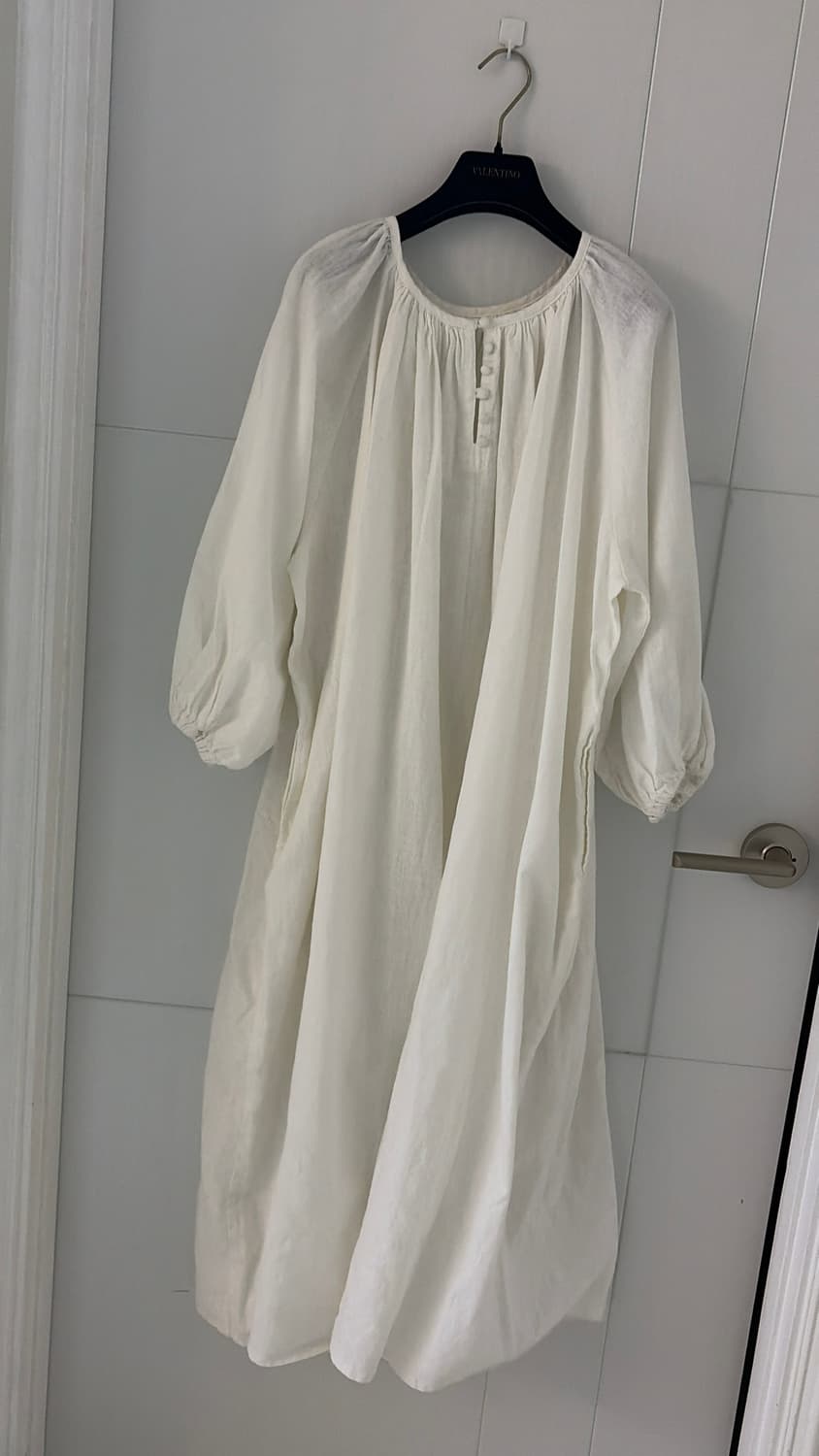일본구매 TUTIE 아이보리 린넨 롱 원피스 44-77 상품이미지4