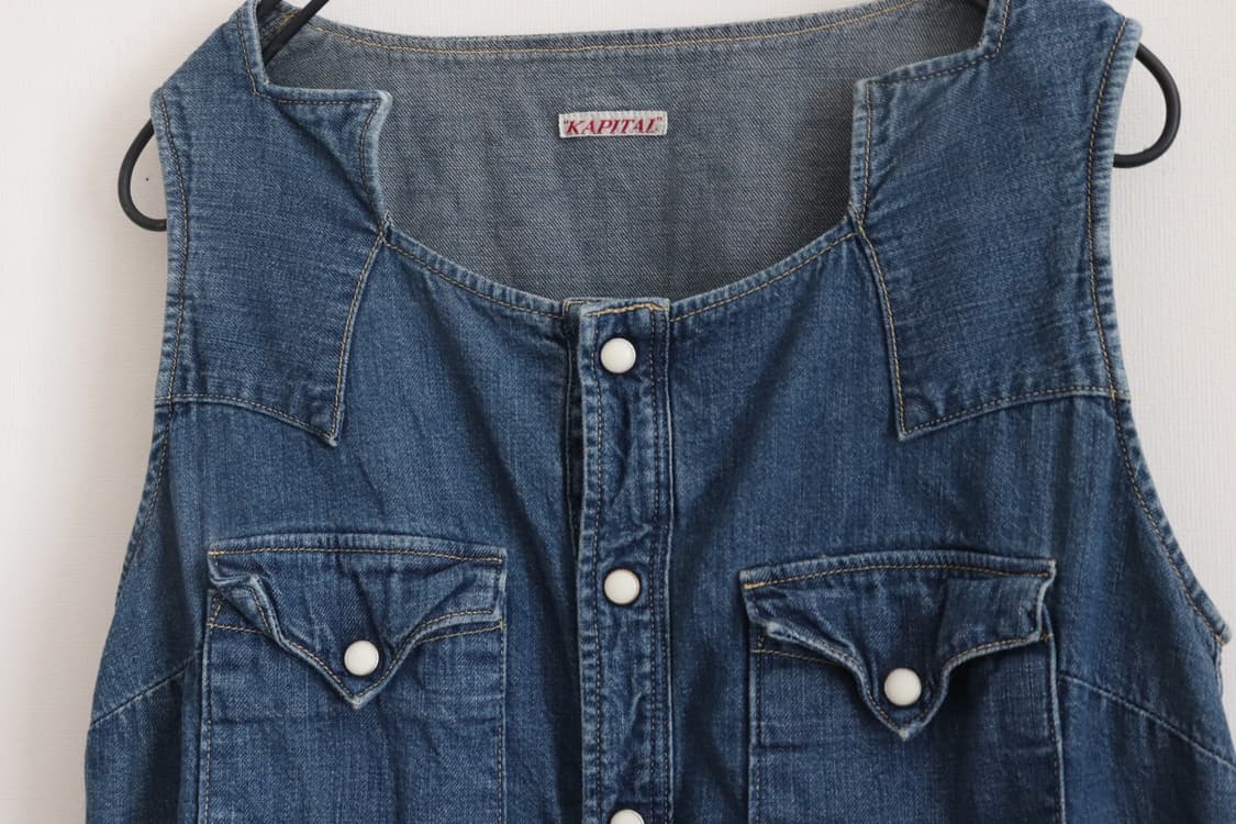 [Kapital] Western Denim Tunic Vest 상품이미지10