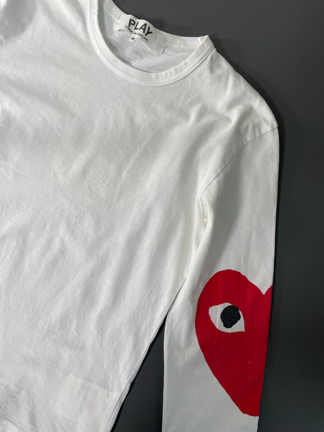 [M] 꼼데가르송 플레이 엠브로이드 긴팔 롱 슬리브 상품이미지3