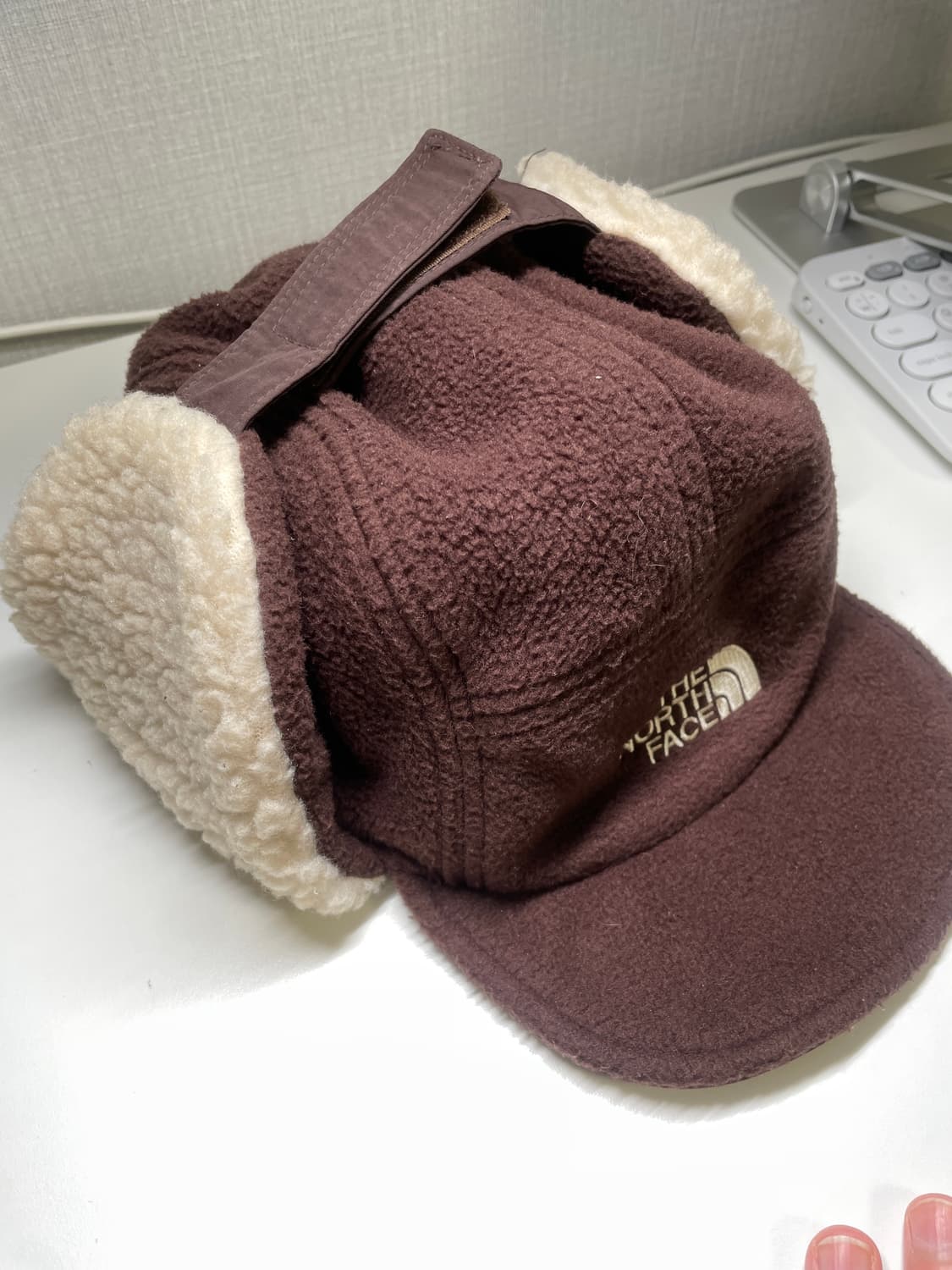 노스페이스 플리스 이어머프캡 브라운 상품이미지1