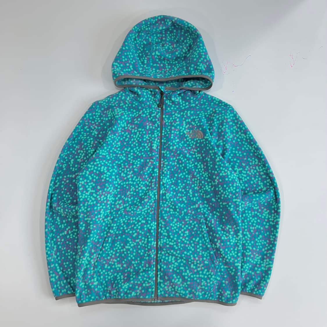 The north face 노스페이스 민트 패턴 후리스 후드집업 상품이미지3