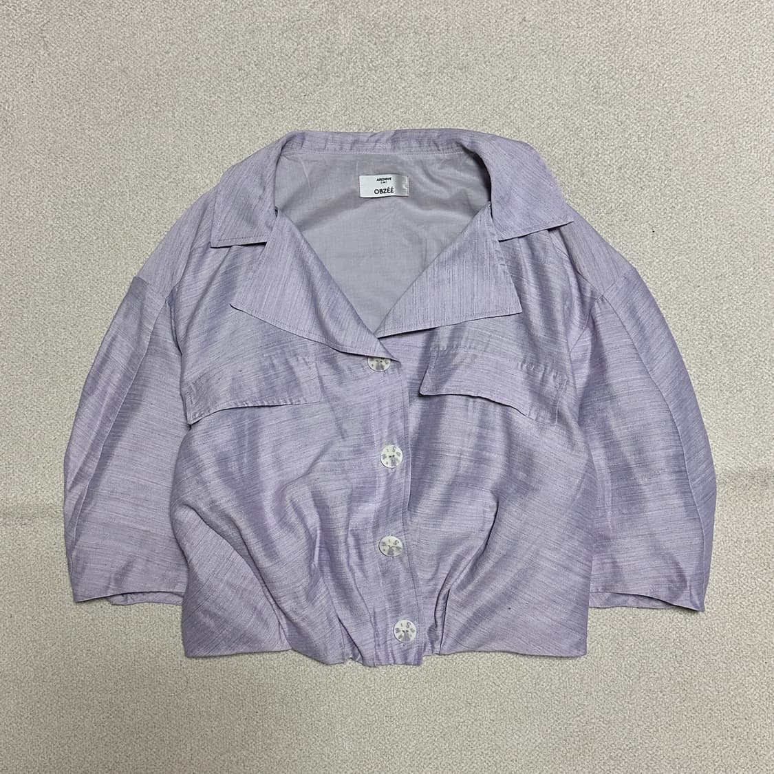 한섬 오브제 크롭 자켓 상품이미지1