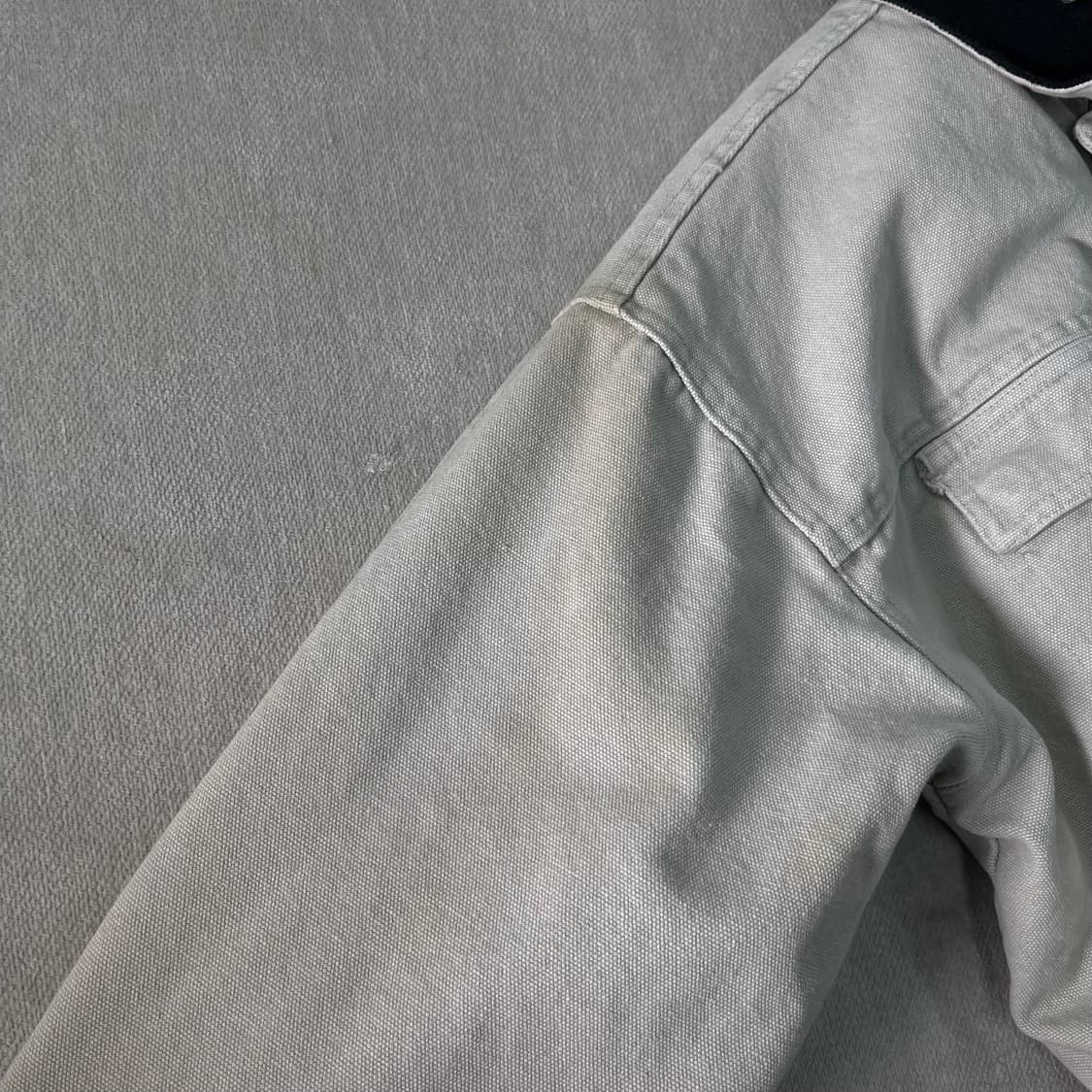 105 스투시 23fw 워시드 캔버스 워크자켓 본 화이트   상품이미지5