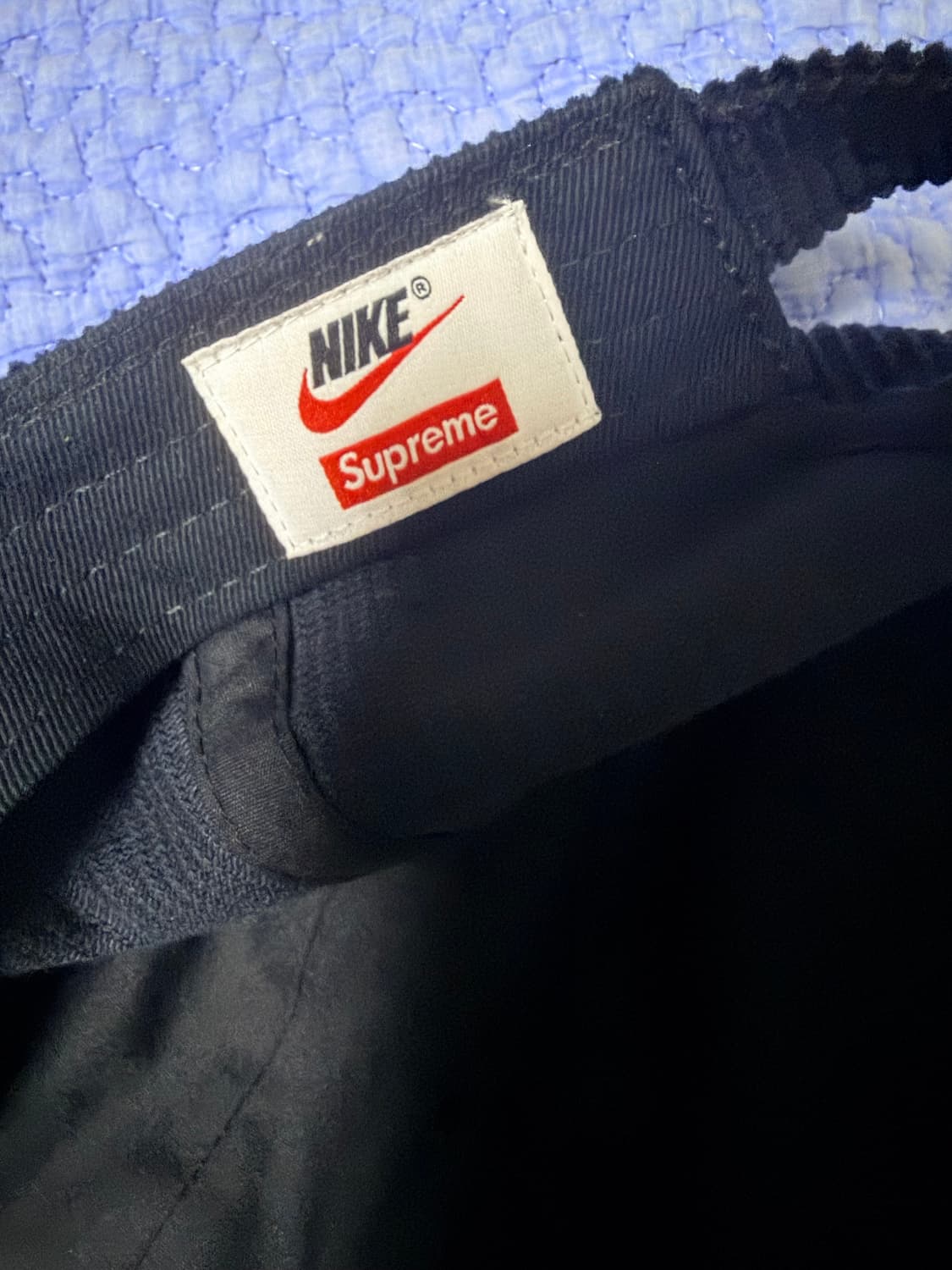 [os] 슈프림 x 나이키 아크 코듀로이 6-패널 캡 블랙 - 22SS 상품이미지2