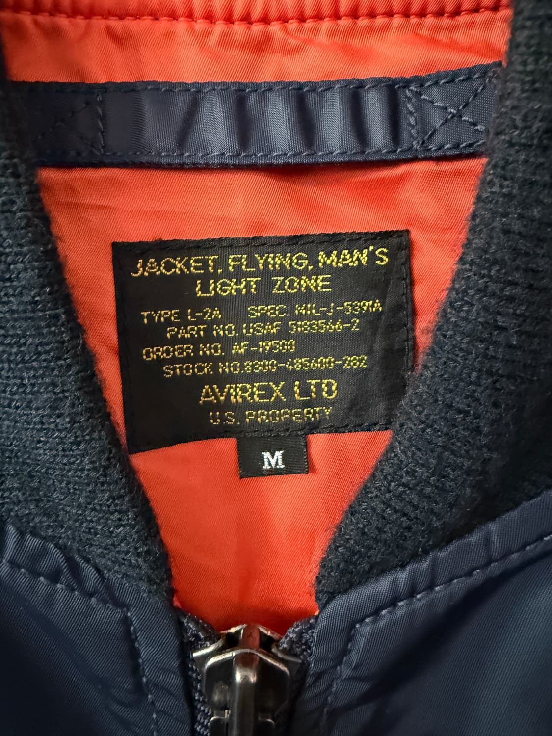 AVIREX L-2A 플라이트 자켓 (M) 상품이미지2