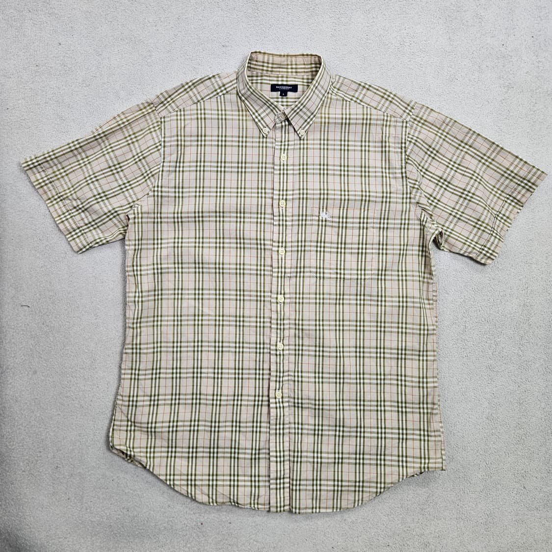 버버리 노바 체크 반팔 셔츠 L 상품이미지1