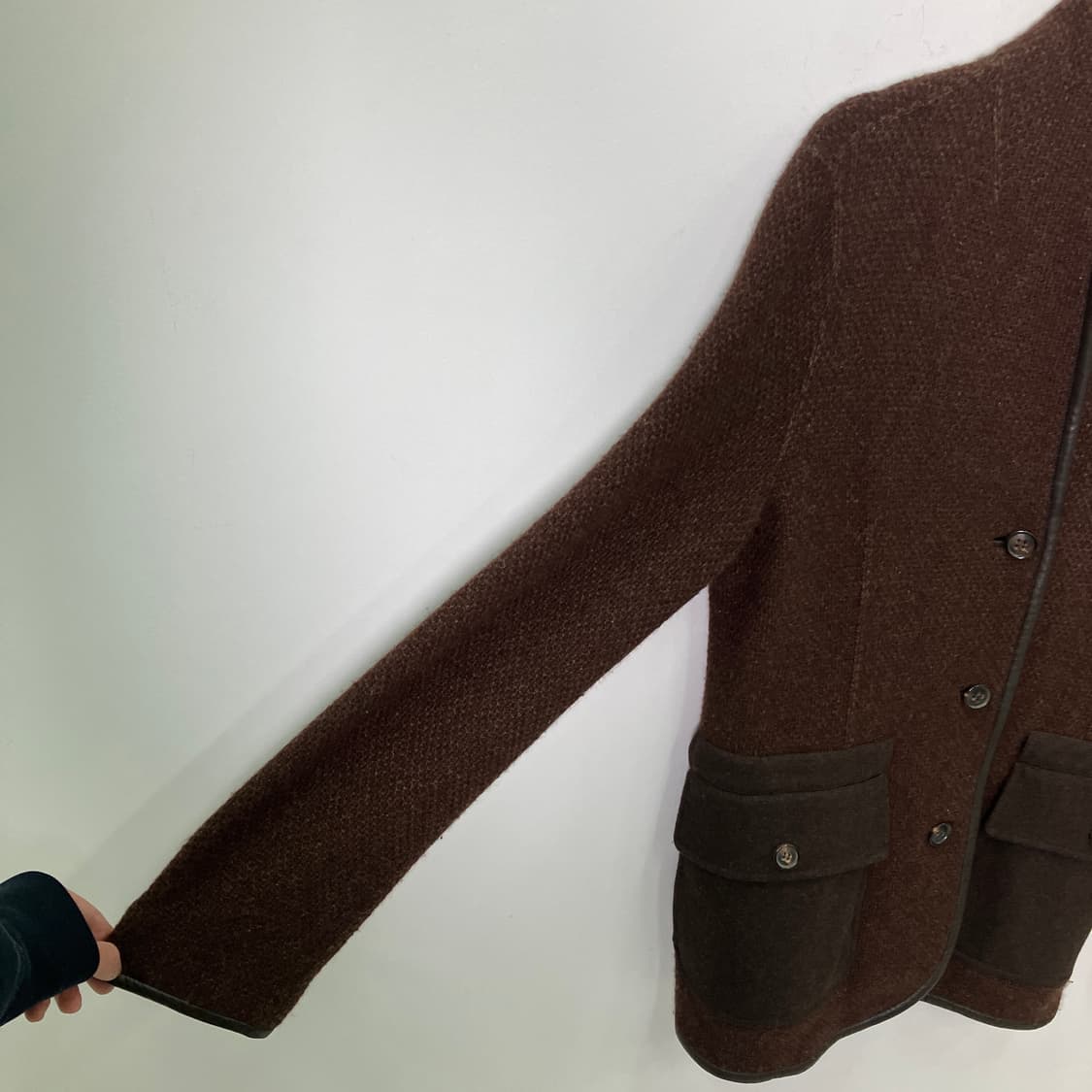 로로피아나 브라운 캐시미어 자켓  상품이미지7