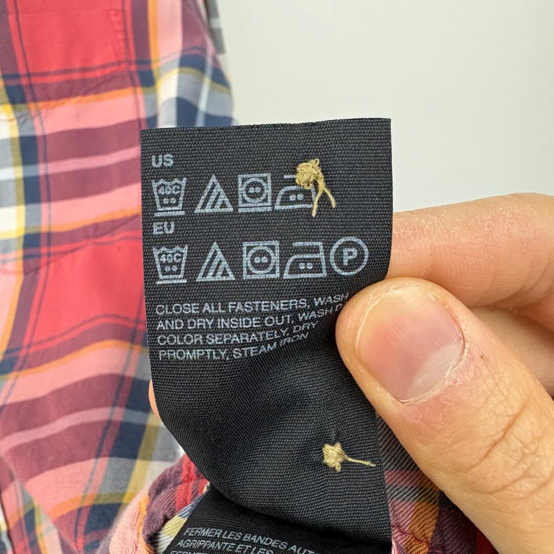 타미힐피거 레드 체크 남방 남m 상품이미지5