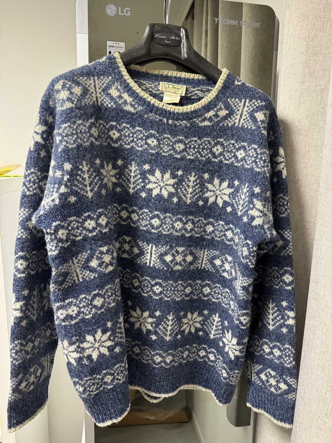 L.L.Bean 엘엘빈 니트 노르딕 블루L사이즈 판매 made in us 상품이미지1