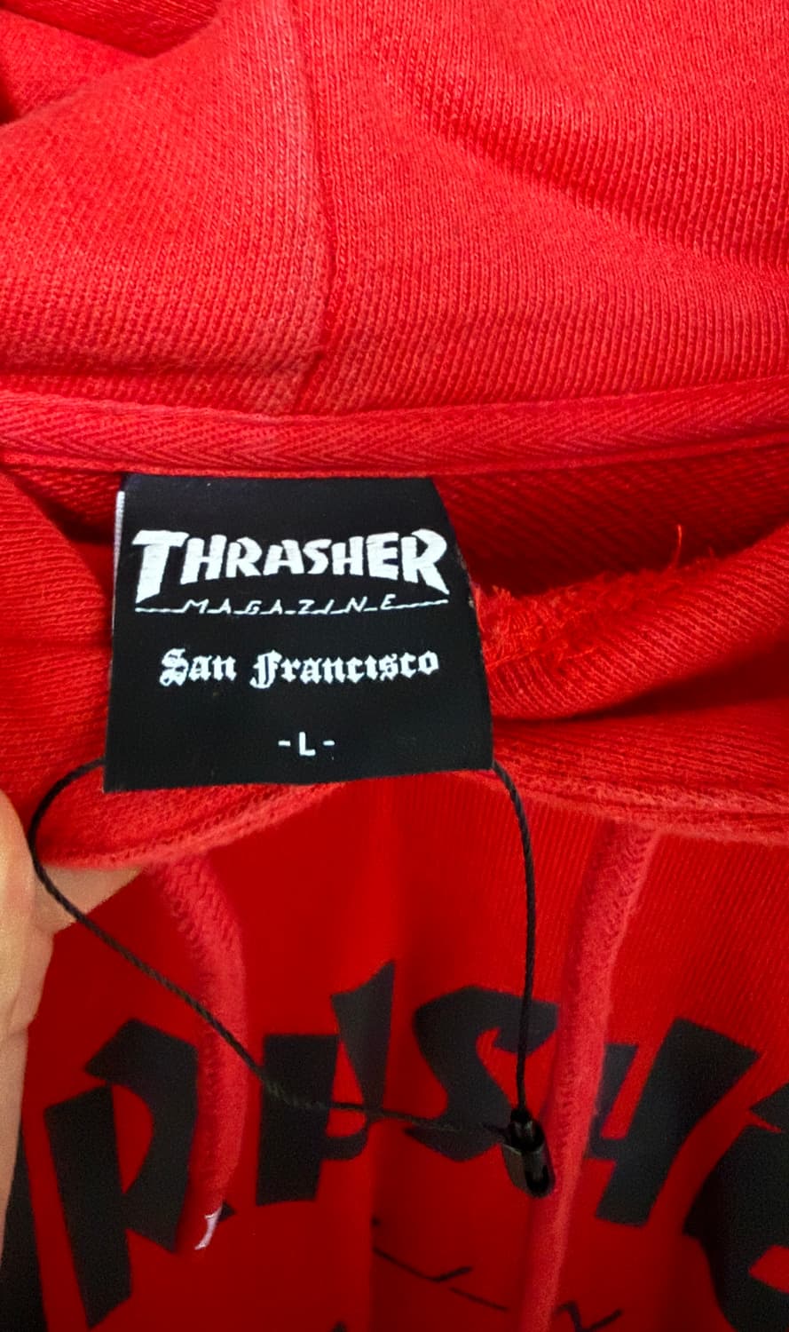 트레셔 로고 후디 레드 L 상품이미지2