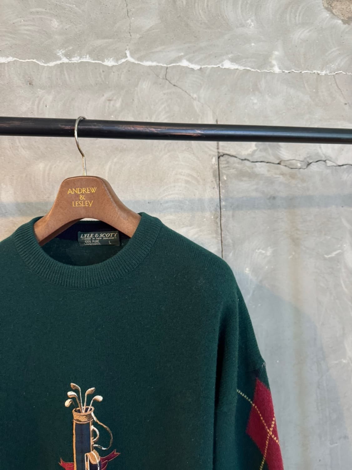 라일앤스콧 램스울 그래픽 니트 100~105 상품이미지4