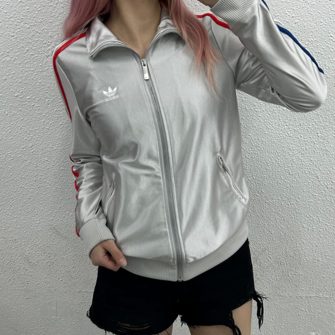 아디다스 멀티배색 라인 실버 트랙탑 90 상품이미지2