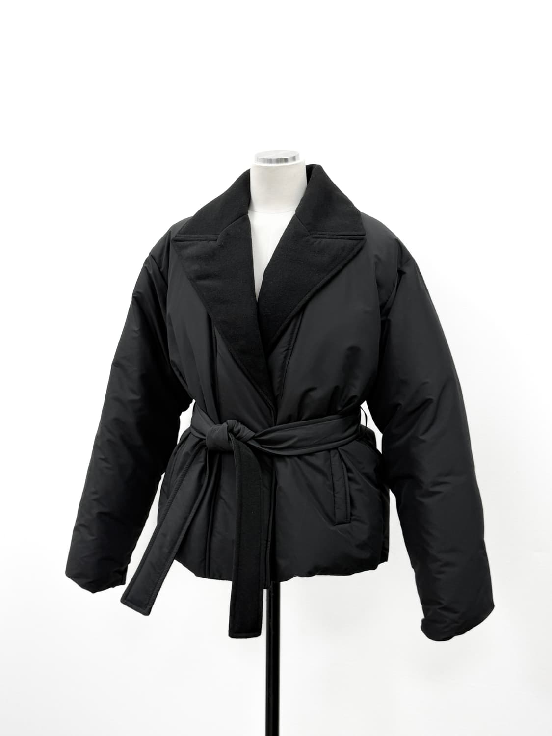 3.1 필립 림 블랙 숄 칼라 벨티드 패딩 자켓 상품이미지2