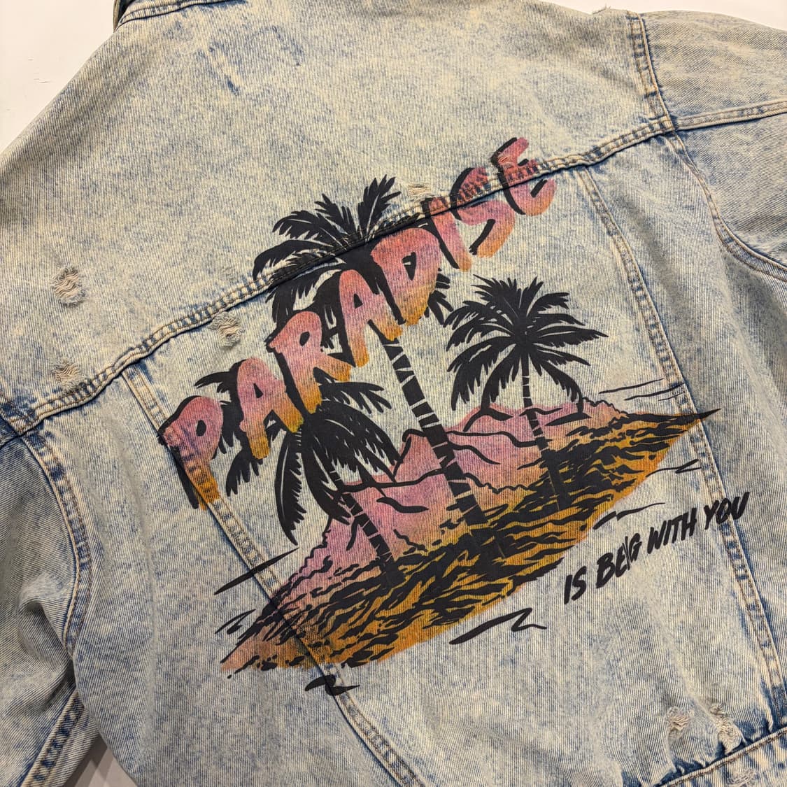 [S] 버쉬카 빈티지 워싱 데님 PARADISE 자켓 B627 상품이미지9