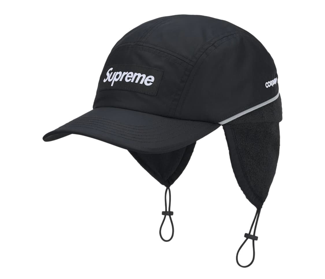 슈프림 이어플랩 캠프캡 블랙 상품이미지1
