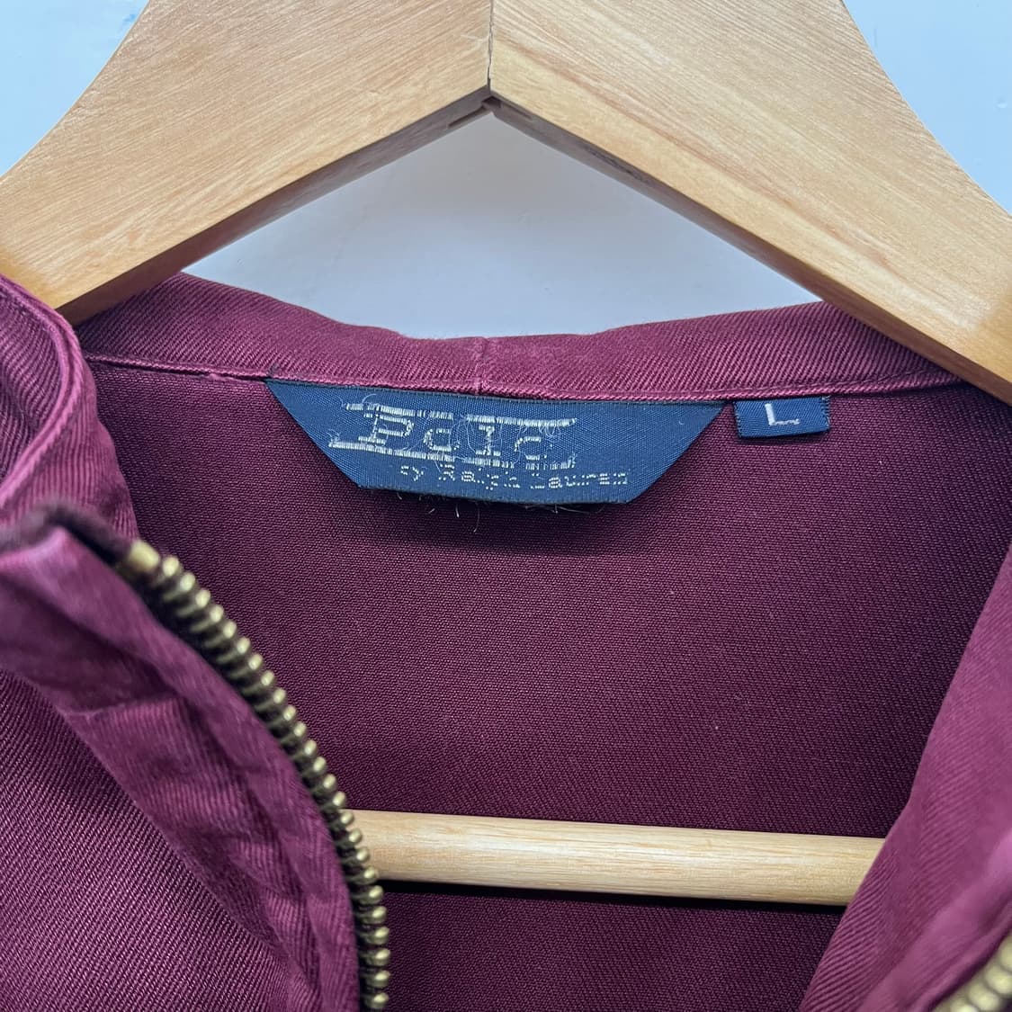 폴로 랄프로렌 후드 자켓 버건디 여L 상품이미지3