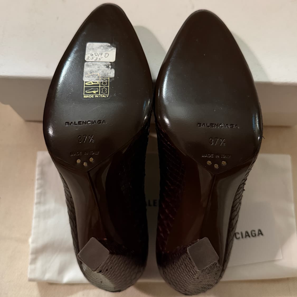 발렌시아가 파이톤 레더 포인티드 앵클 부츠 상품이미지5