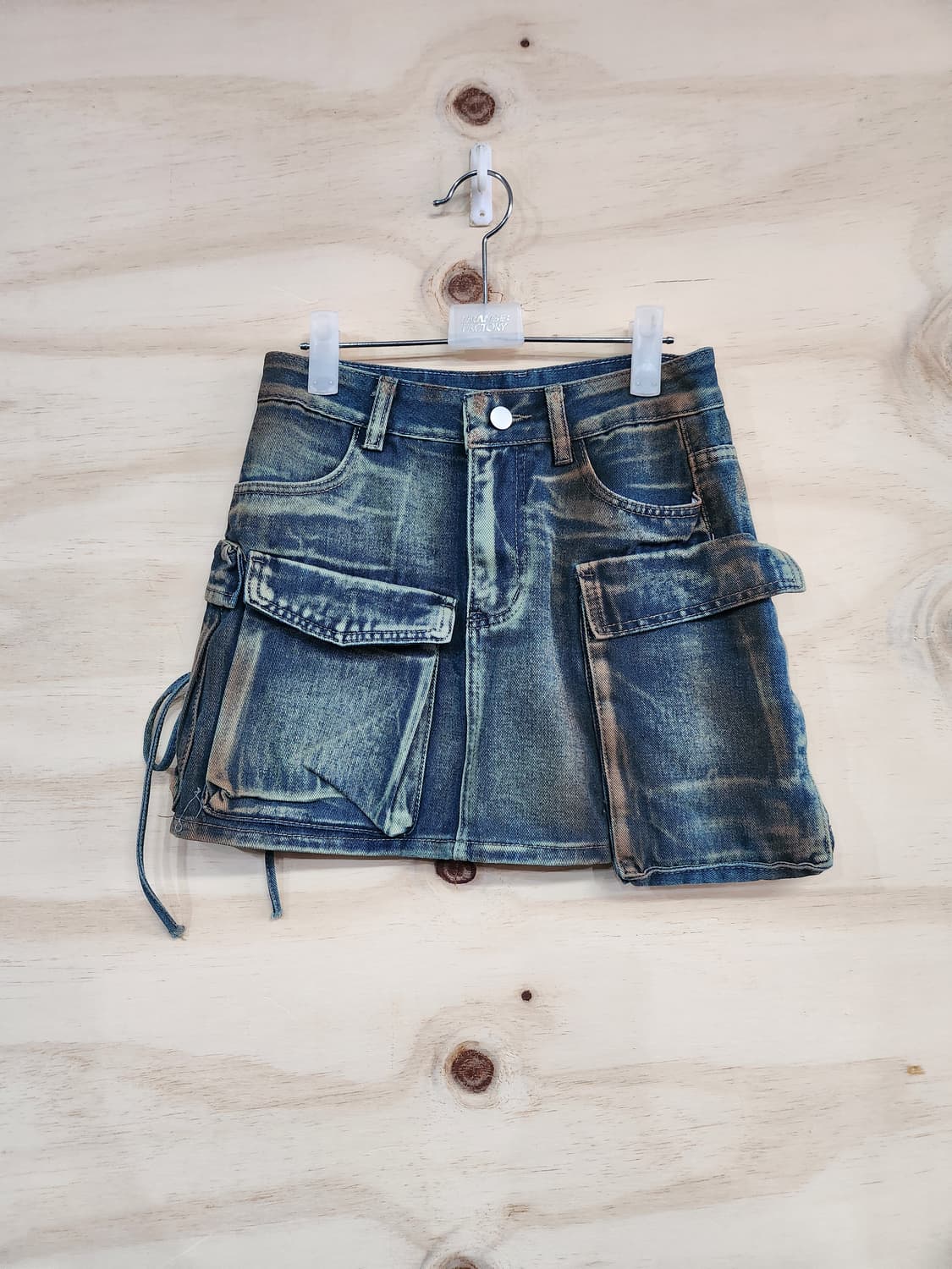 592) 빈티지 카고 포켓 데님 미니 스커트 상품이미지1