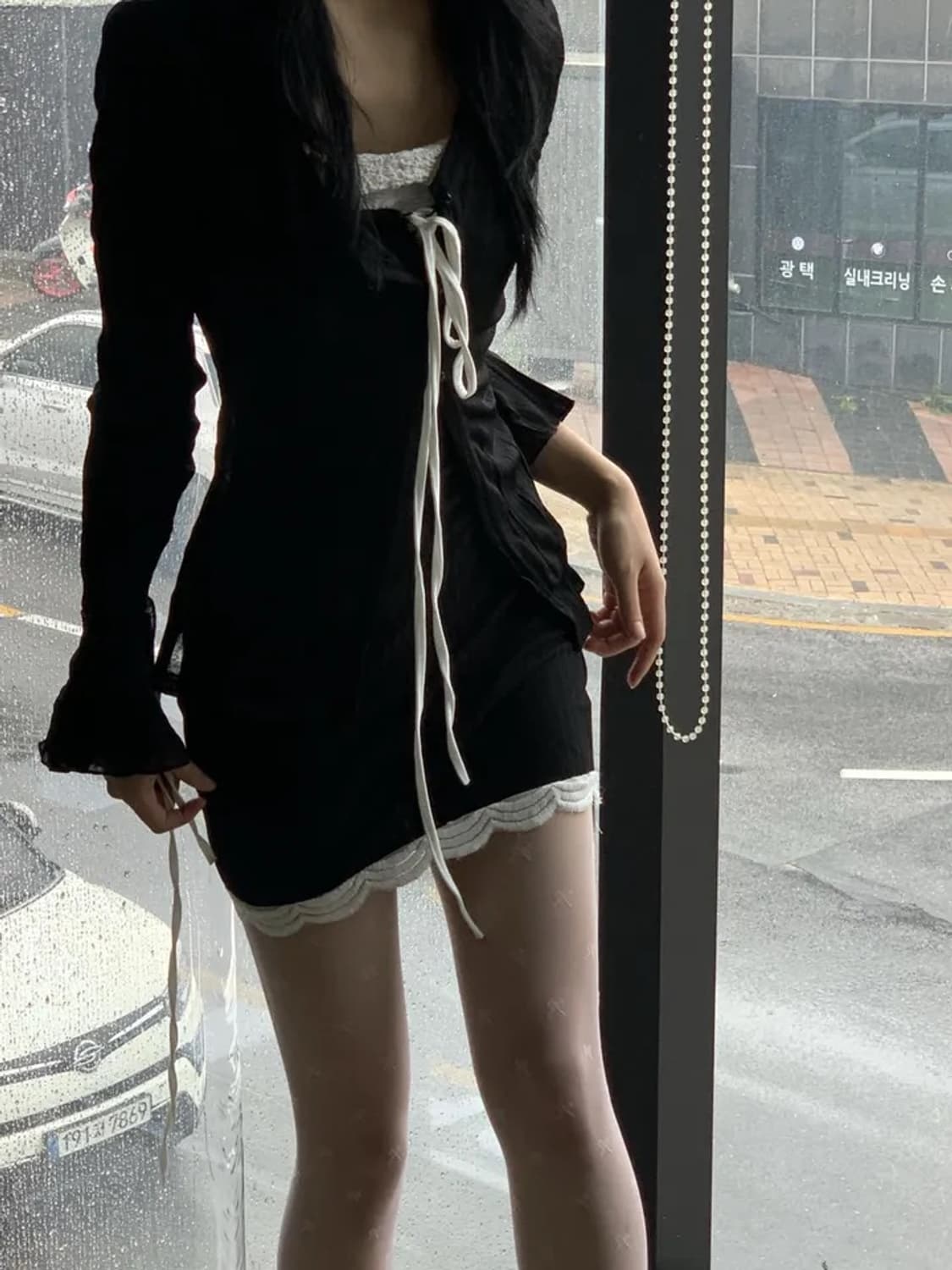 SKuiB wave slim cardigan 상품이미지4